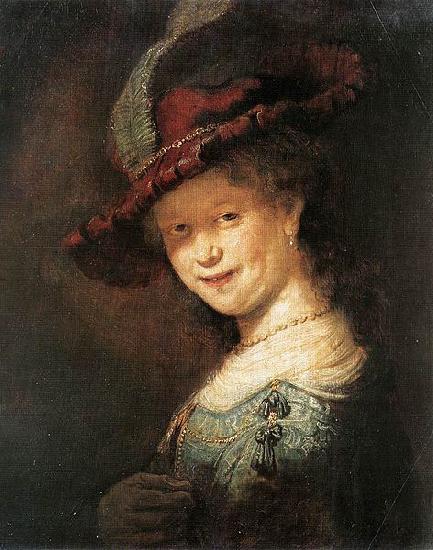 REMBRANDT Harmenszoon van Rijn Portrait of the Young Saskia Germany oil painting art
